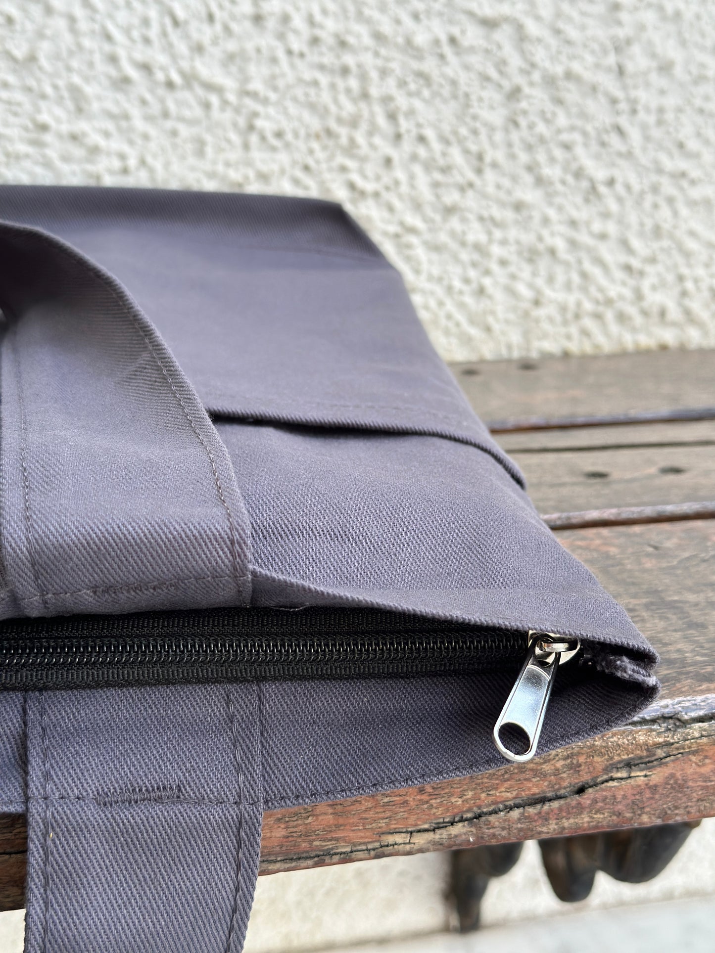 Grey Library Tote bag| Horizontal| Twill Cotton