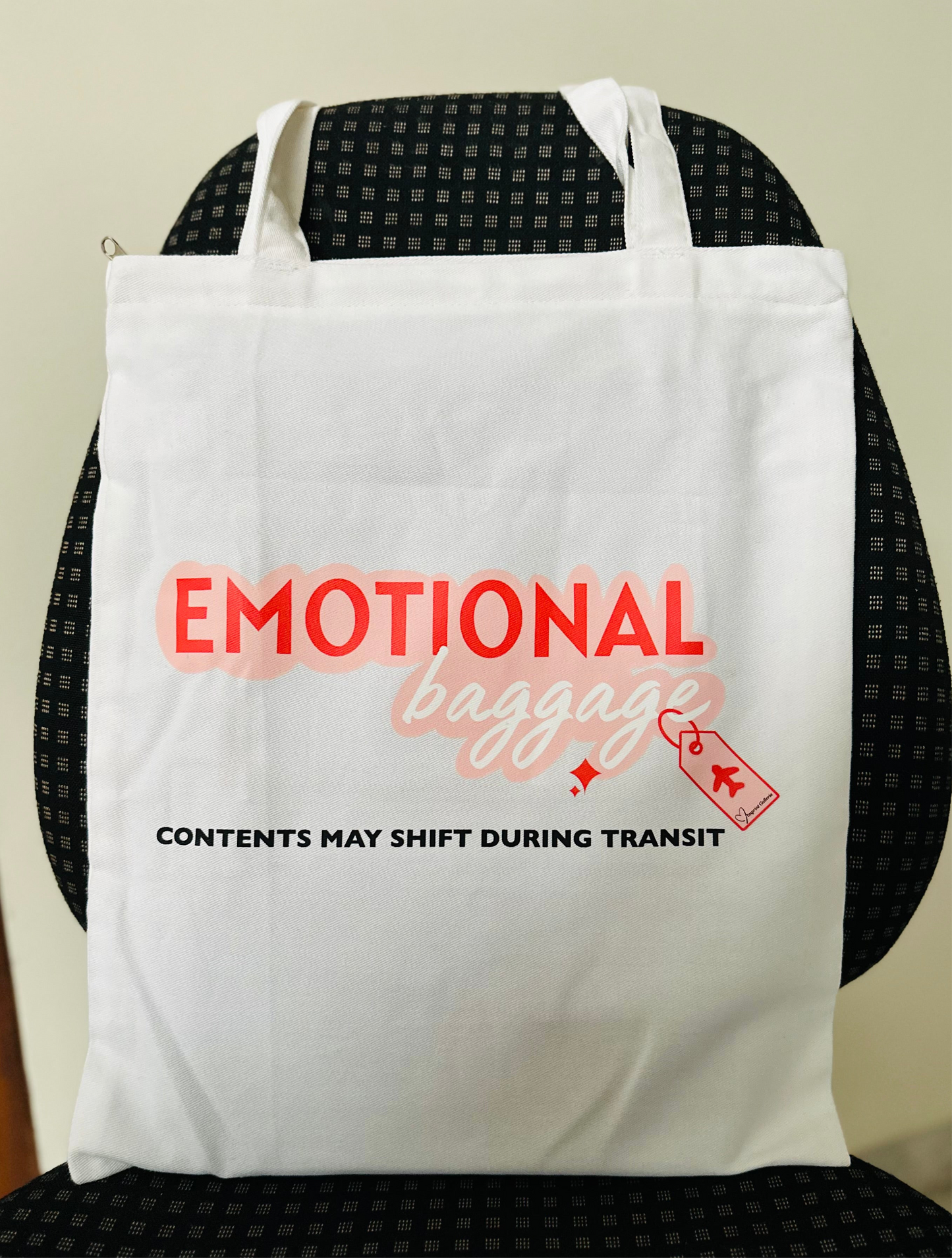 Vertical Emotional baggage Tote Bag| Twill Cotton