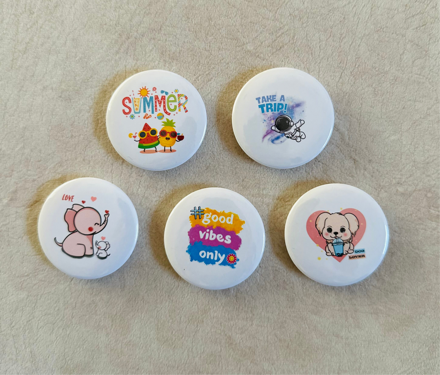 Button badges | Mix 5 pieces