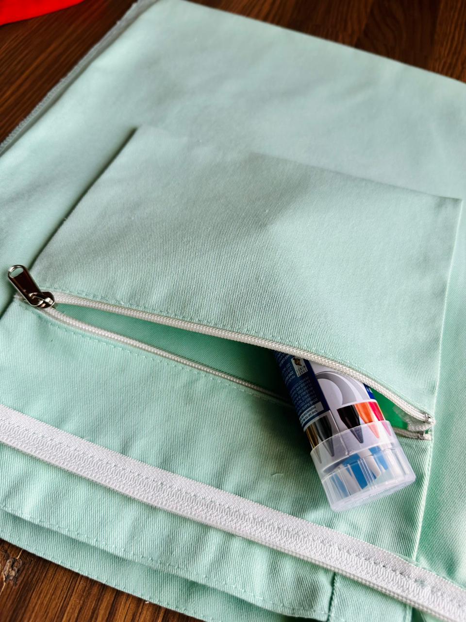 Vertical Cute Dog Tote Bag| Twill Cotton