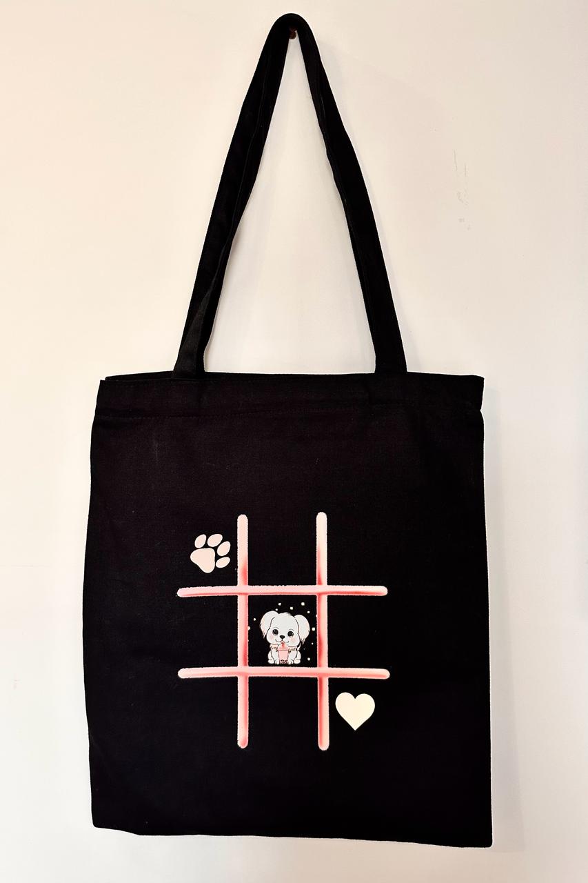 Vertical Cross & Knot Game Tote bag| Twill Cotton