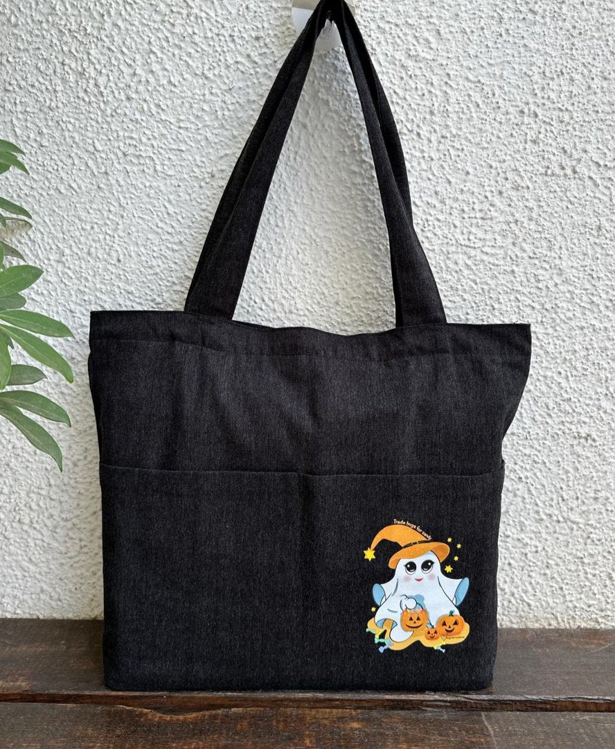 Horizontal Halloween "Trade hugs for candy"| Jeans Black
