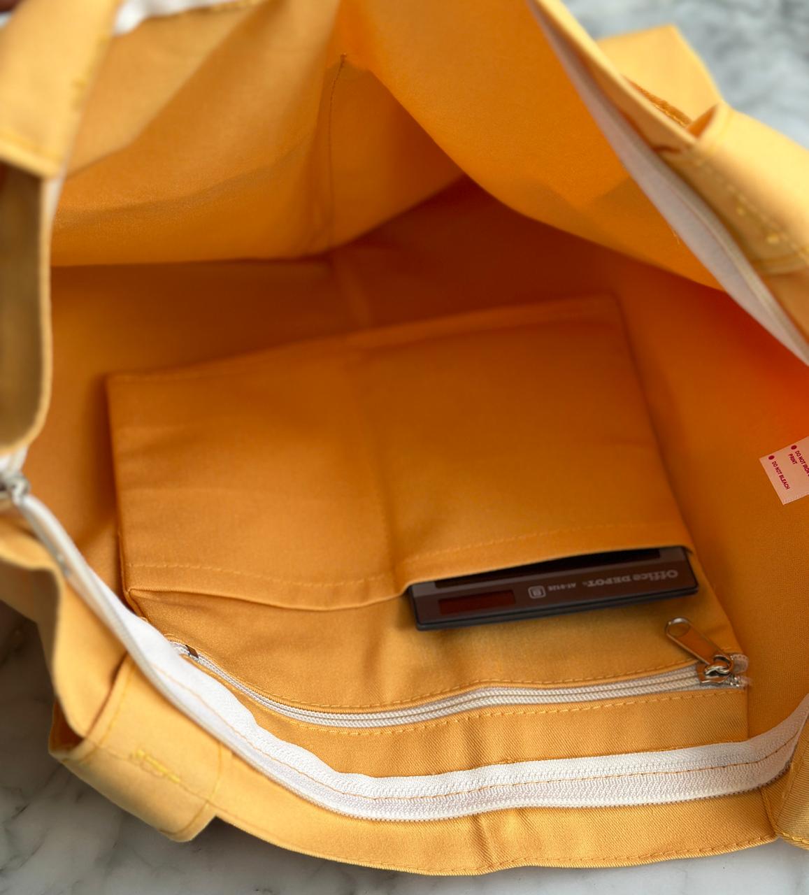 Horizontal Good vibes Tote bag | big bags| Twill Cotton