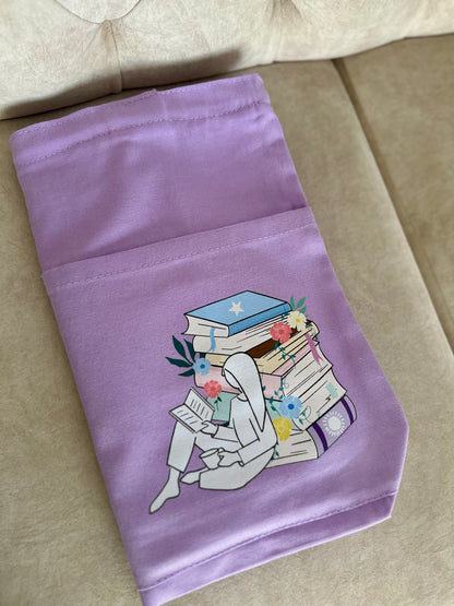 Library Horizontal bag | Cotton Canvas | Light purple