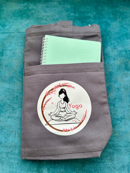 Horizontal yoga Tote bag| Twill Cotton