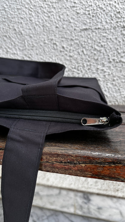 Black Horizontal Library Tote bag