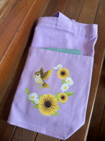 Between Sky and Sun Horizontal bag | Cotton Canvas | Light purple