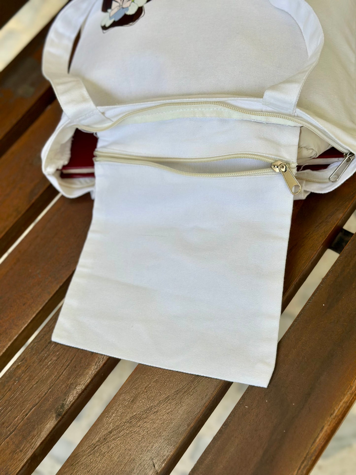 Good Vibes only vertical Tote Bag| Twill Cotton