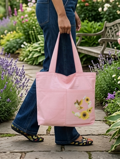 Light pink | Between Sky and Sun Horizontal  bag | Cotton Canvas