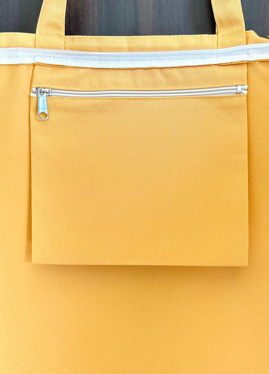 Vertical Library Tote bag | Yellow