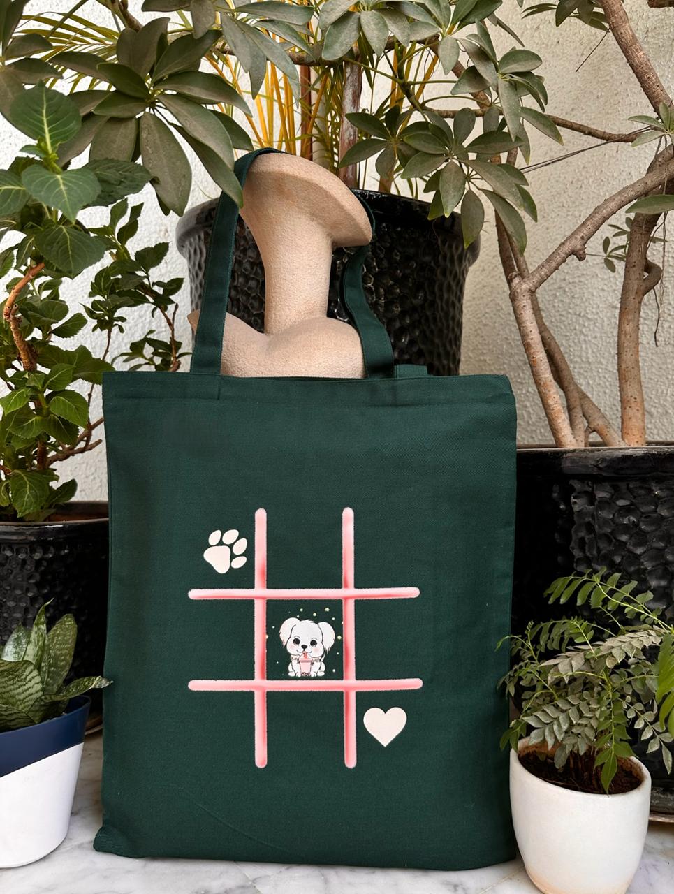 Vertical Cross and Knot Game Tote bag