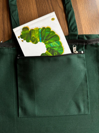 Vertical Dark Green Have some fun today Tote Bag