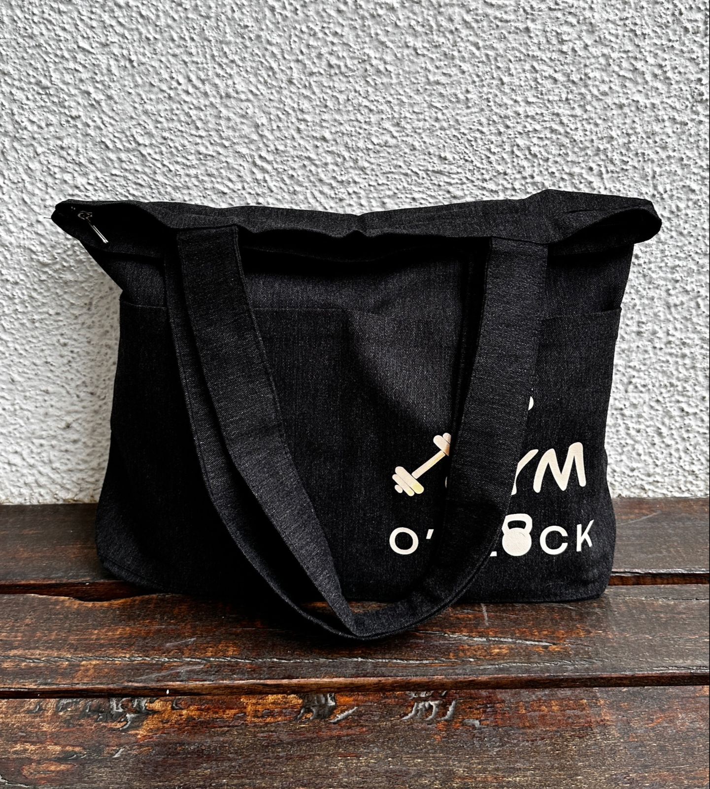 Horizontal Jeans Black Gym Tote bag