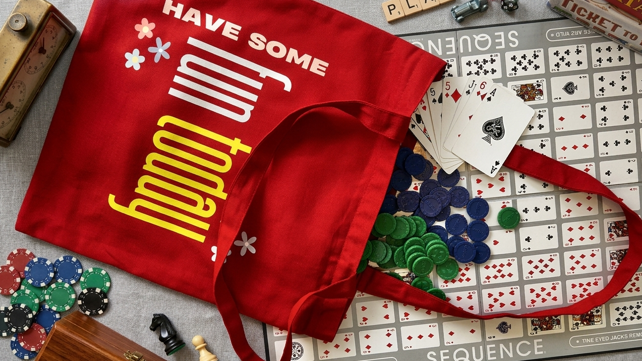 Vertical Have some fun today Tote Bag| Twill Cotton